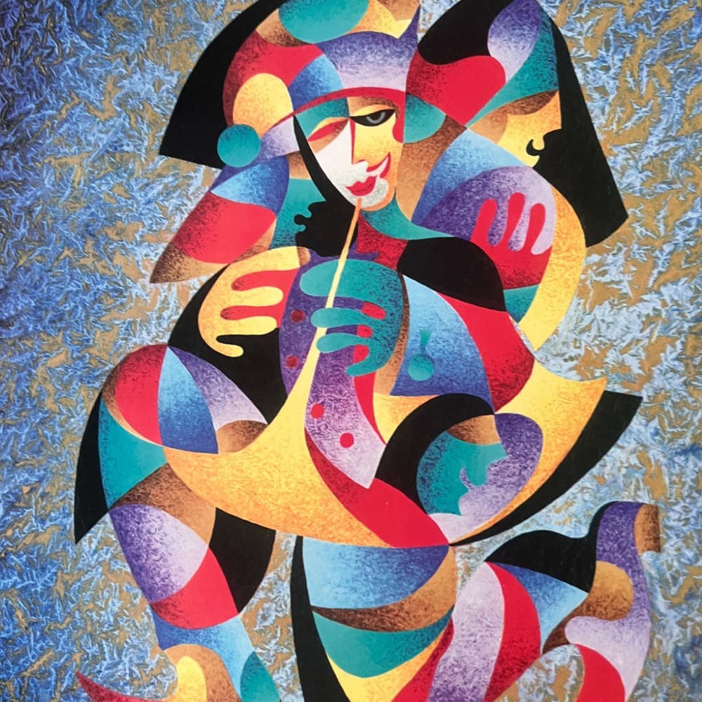 Anatole Krasnyansky "Play that Horn" seriolithograph SIGNED